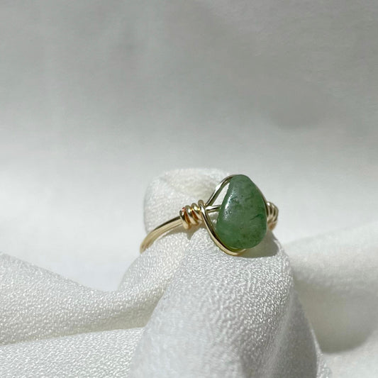 Anillo cuarzo verde