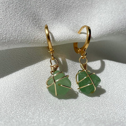 Aretes de cuarzo verde