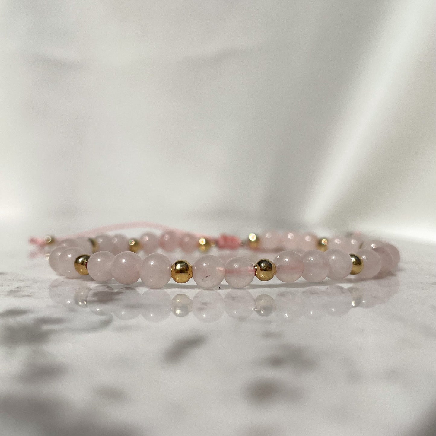 pulsera cuarzo rosa artesanal México