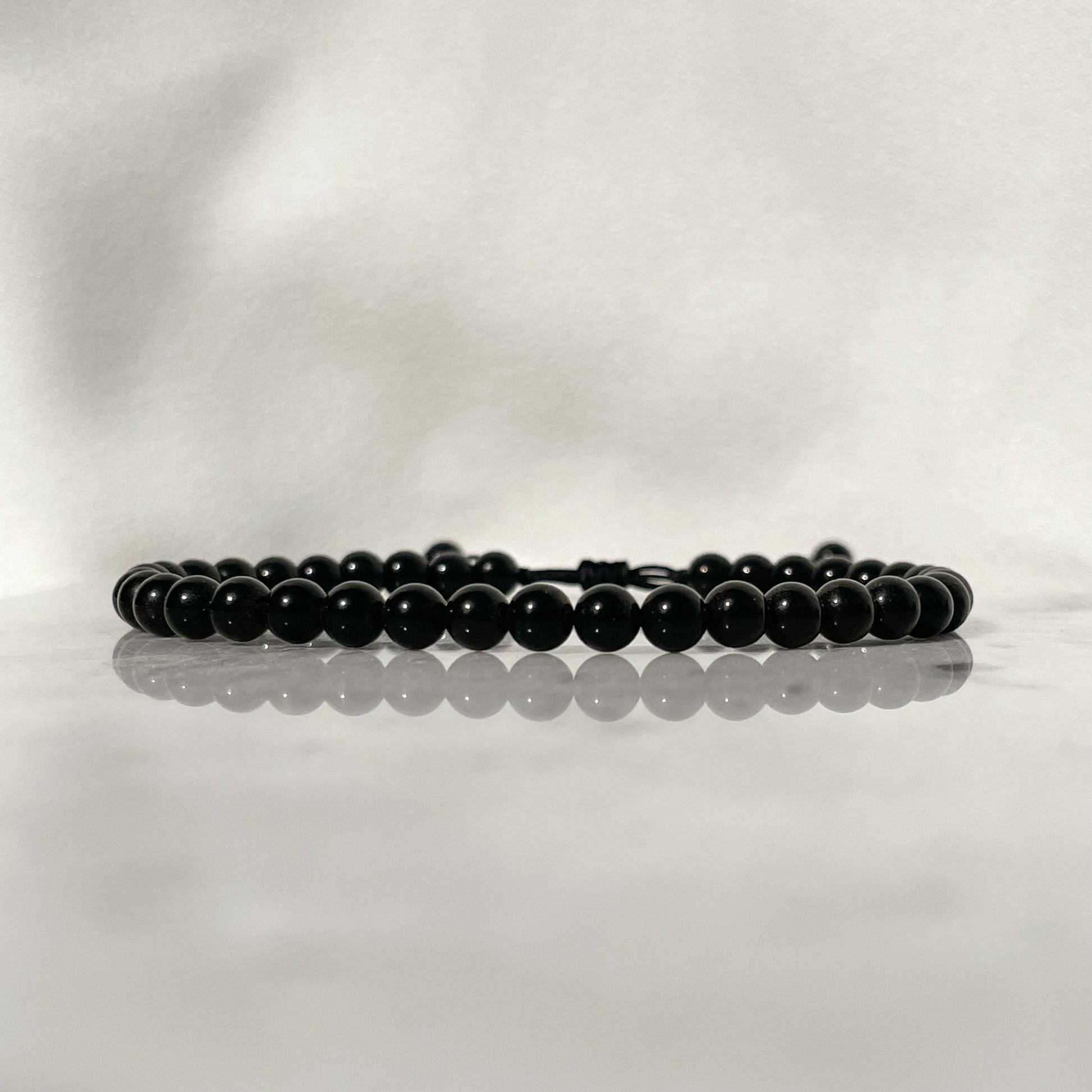 pulsera cuarzo obsidiana artesanal México