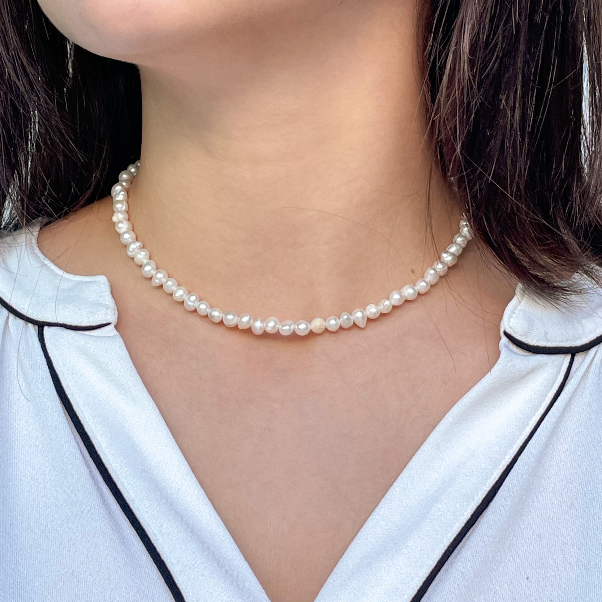 Collar De Perlas De Moda Para Las Mujeres Cadena De Cuentas Gargantilla  Colgante Collares Accesorios huang jie