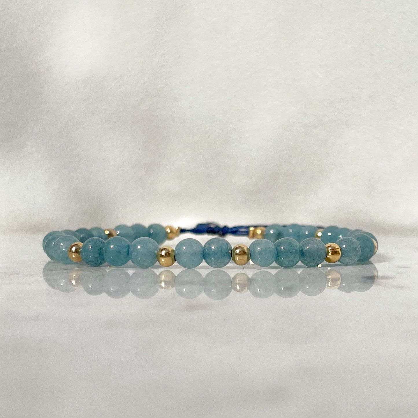 pulsera cuarzo jaspe azul artesanal México